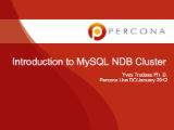 MySQL Cluster and NDB Cluster