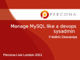 Deploy MySQL like a devops sysadmin