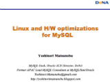 Linux and H/W optimizations for MySQL