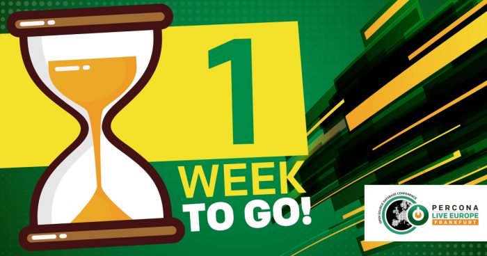 One Week Until Percona Live Open Source Database Conference Europe 2018