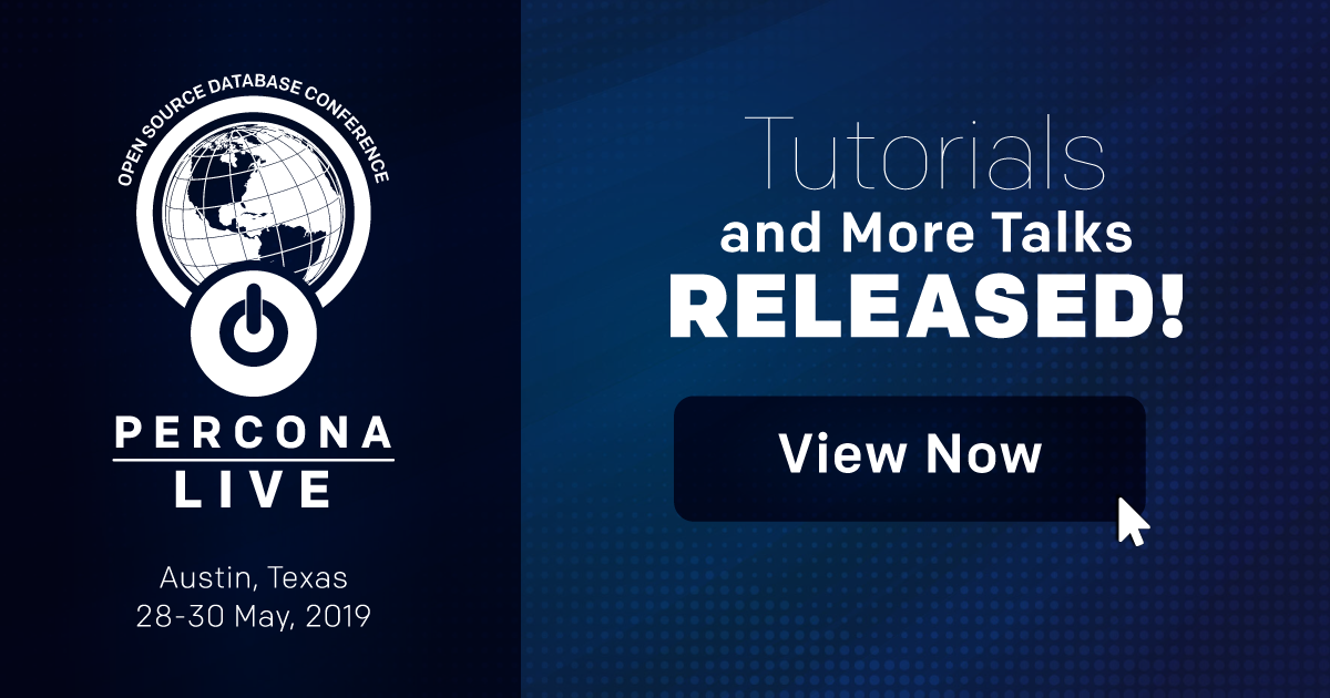 Super Saver Discount Ends 17 March for Percona Live 2019