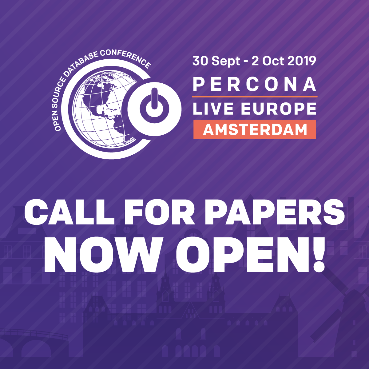 Percona Live Europe 2019 Call for Papers is Now Open!