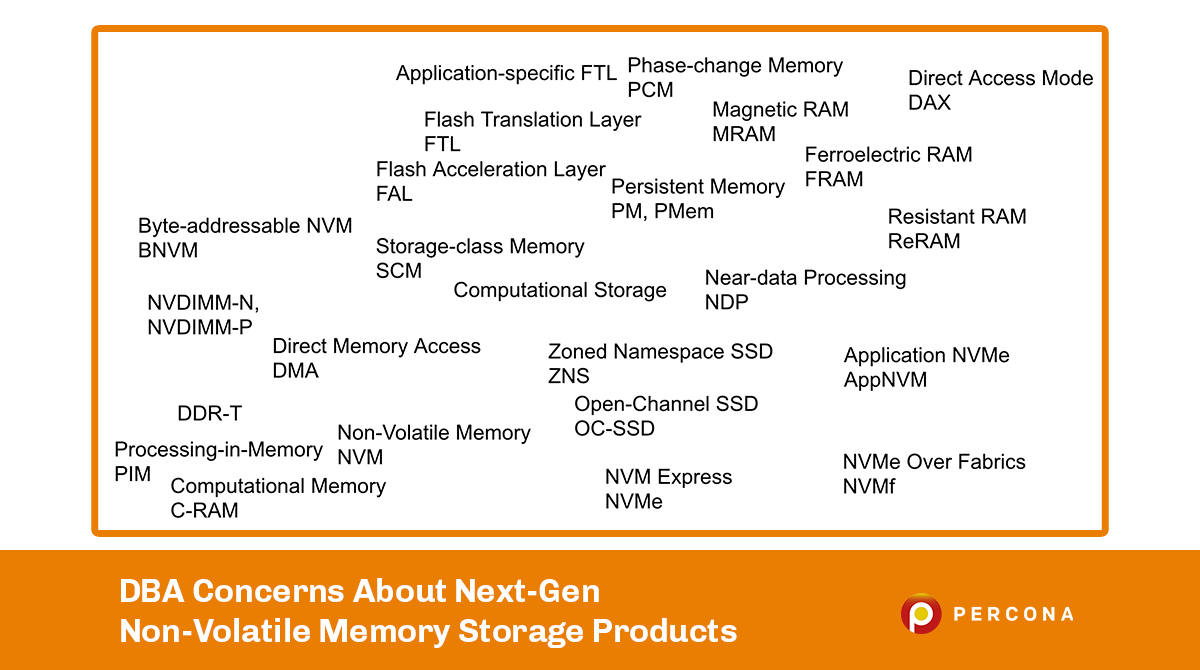 DBA Concerns About Next-Gen, Non-Volatile Memory Storage Products