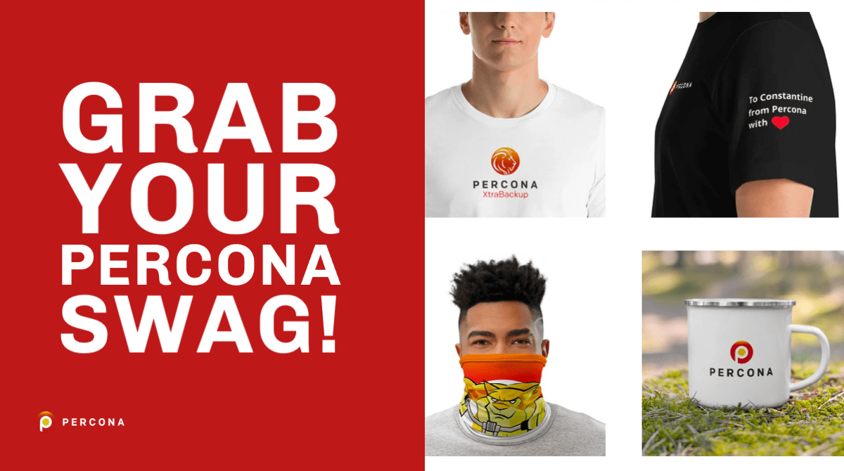 Grab Your Percona Swag – For Free!