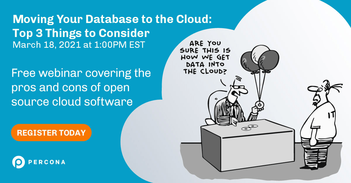 Webinar March 18: Moving Your Database to the Cloud – Top 3 Things to Consider