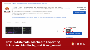 Automate Dashboard Importing in Percona Monitoring and Management
