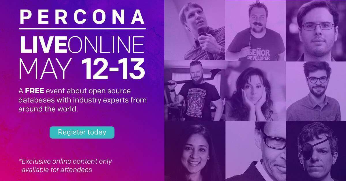 Percona Live Sessions for Engineers Working on Building and Developing Databases!