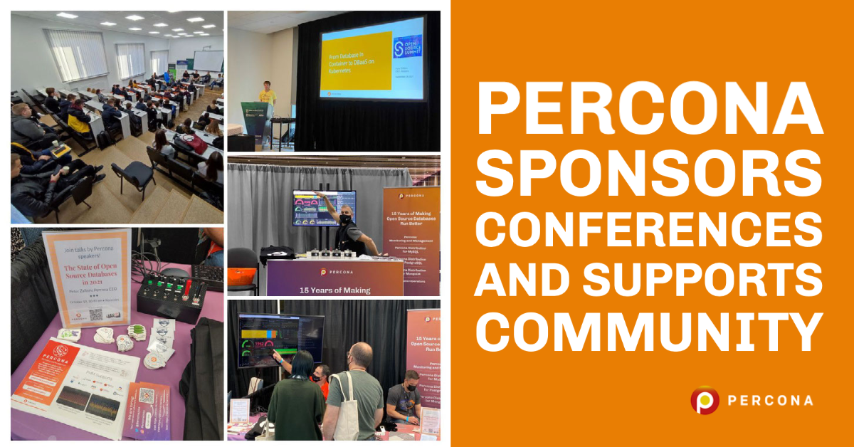 Percona Sponsors Conferences and Supports Community