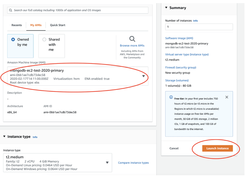 AMI of one of the current EC2 nodes