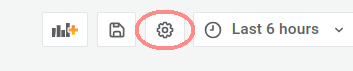 Dashboard gear button