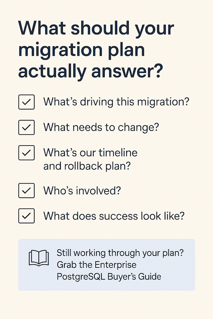 Postgres migration plan
