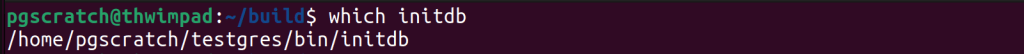 path to local initdb