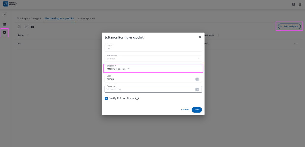 Percona Everest - Enable Monitoring