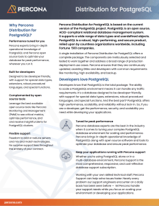 Datasheet: Percona Distribution for PostgreSQL