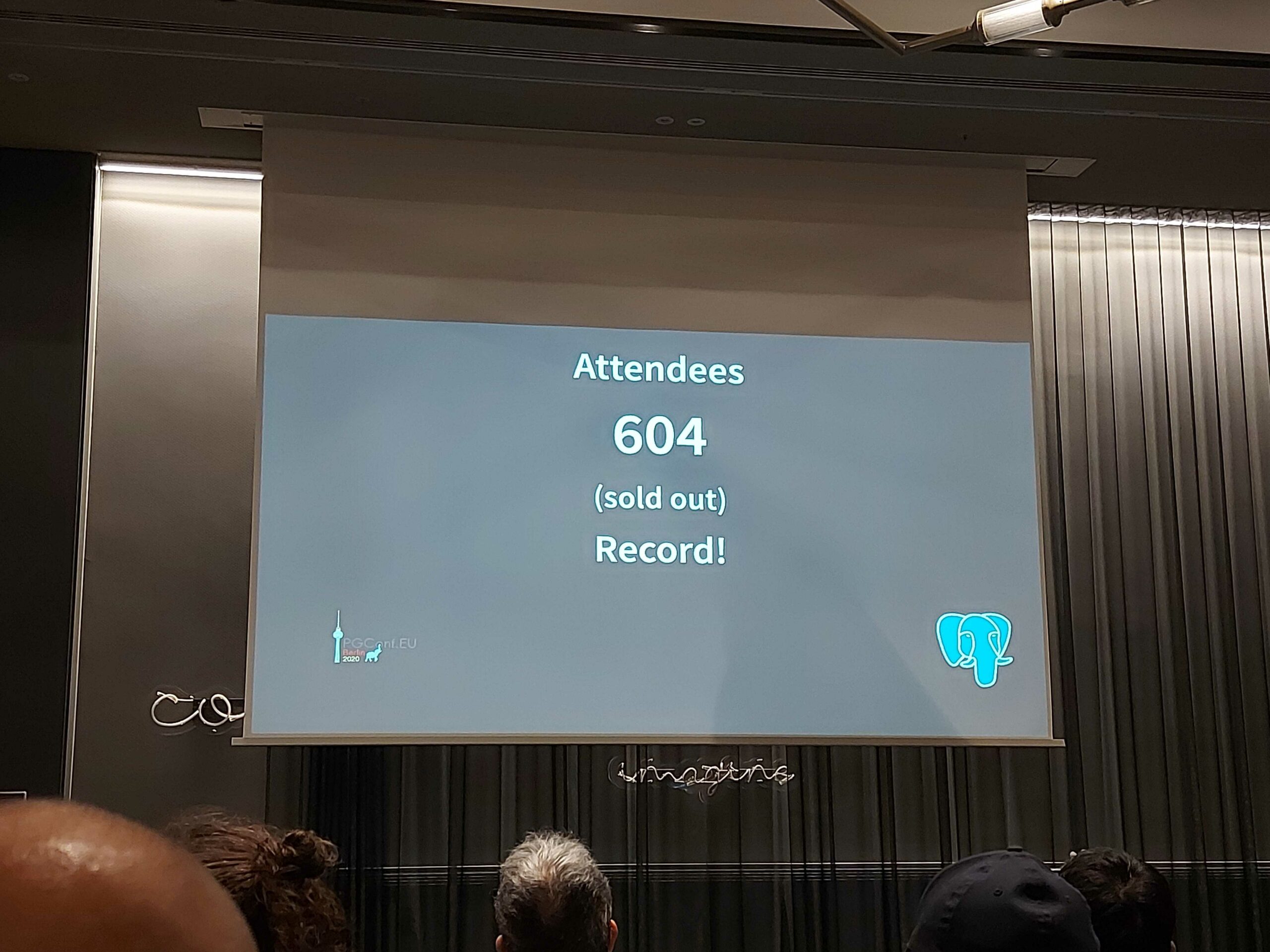 Picture showing the number 604 attendees