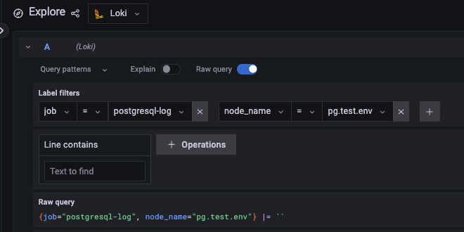 PMM loki grafana