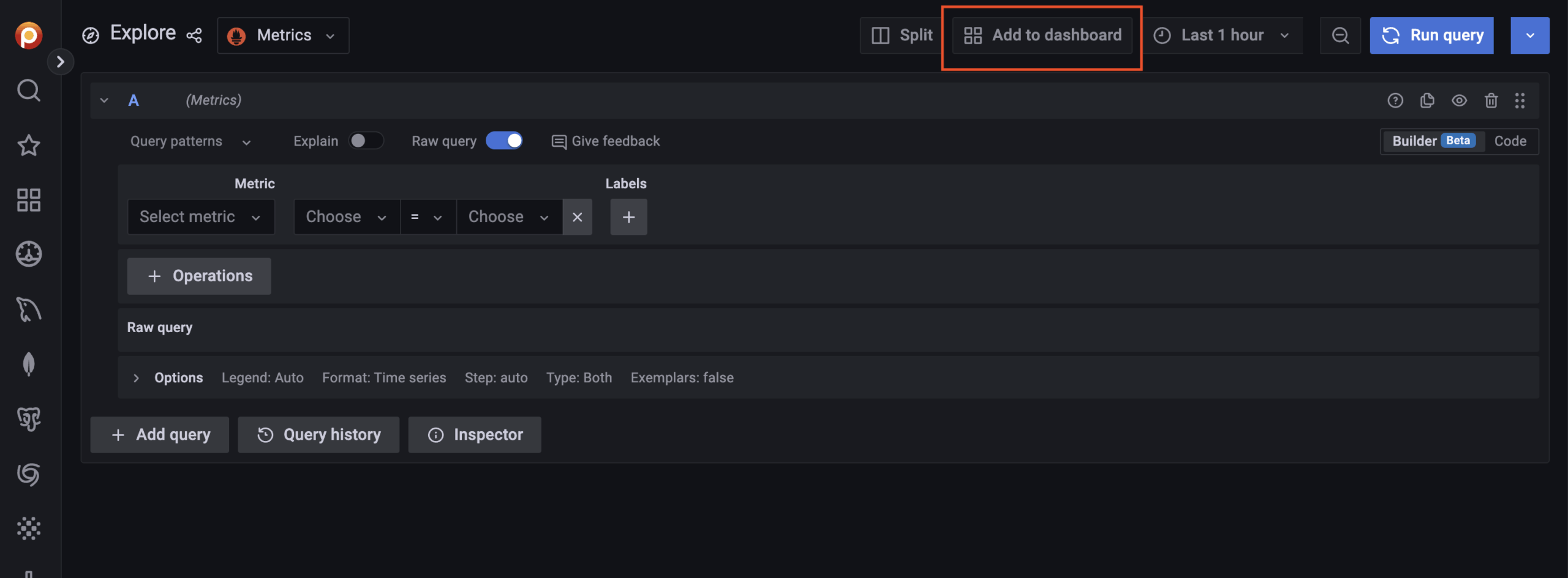 add query from Explore