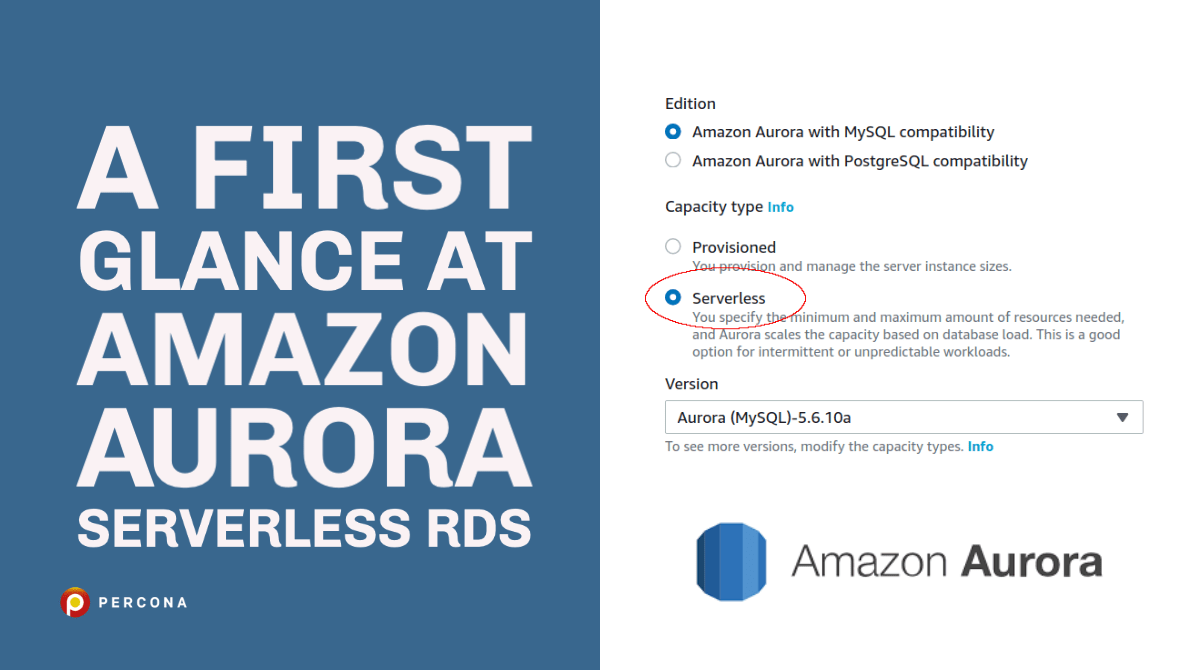 A First Glance at Amazon Aurora Serverless RDS - Percona