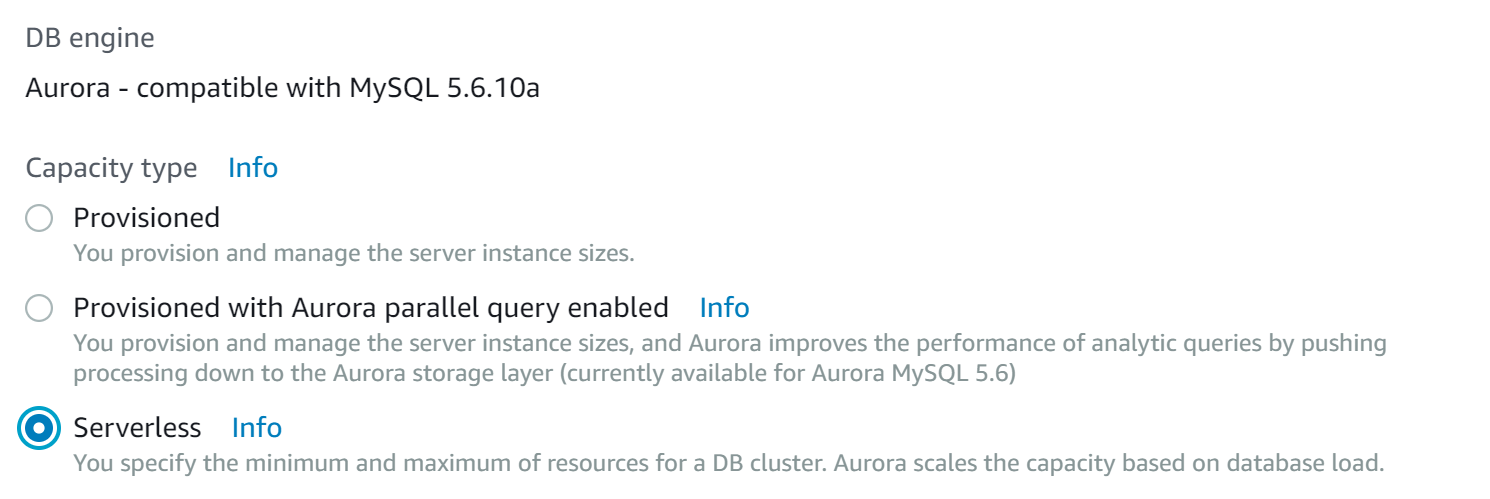 Amazon Aurora setup
