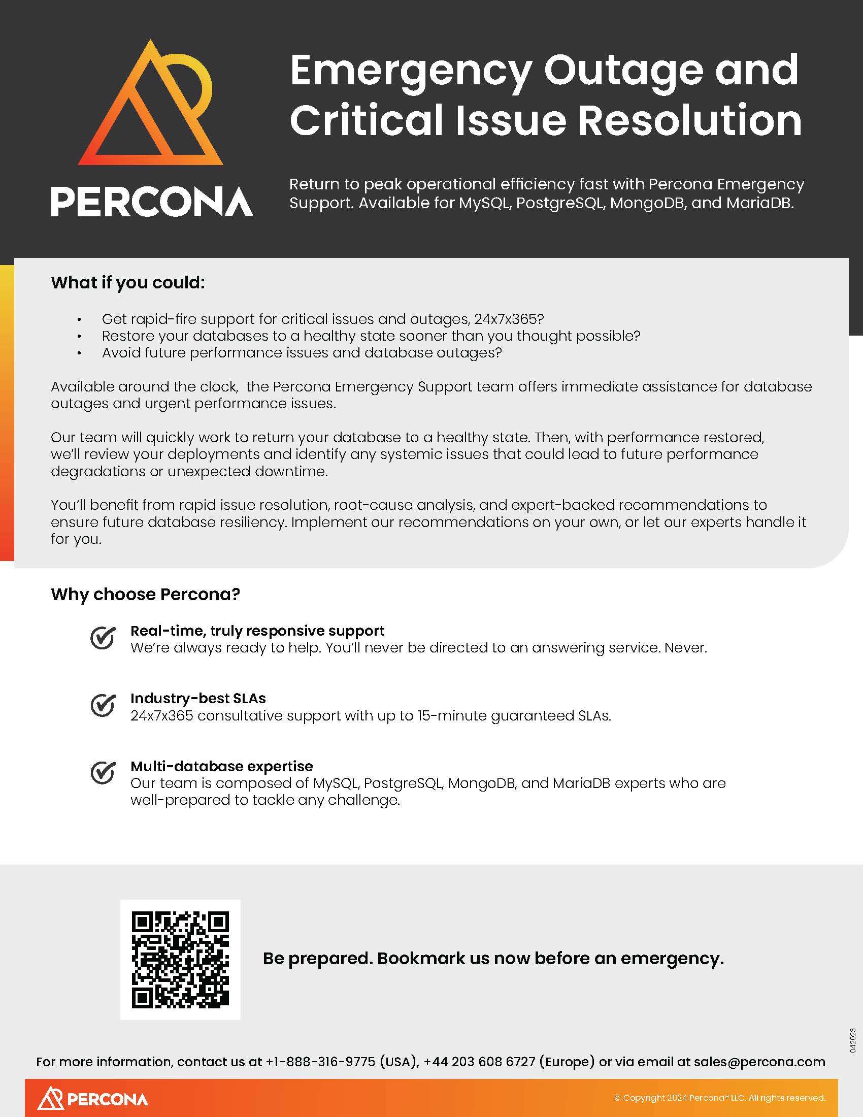 Emergency Outage and Critical Issue Resolution - Percona