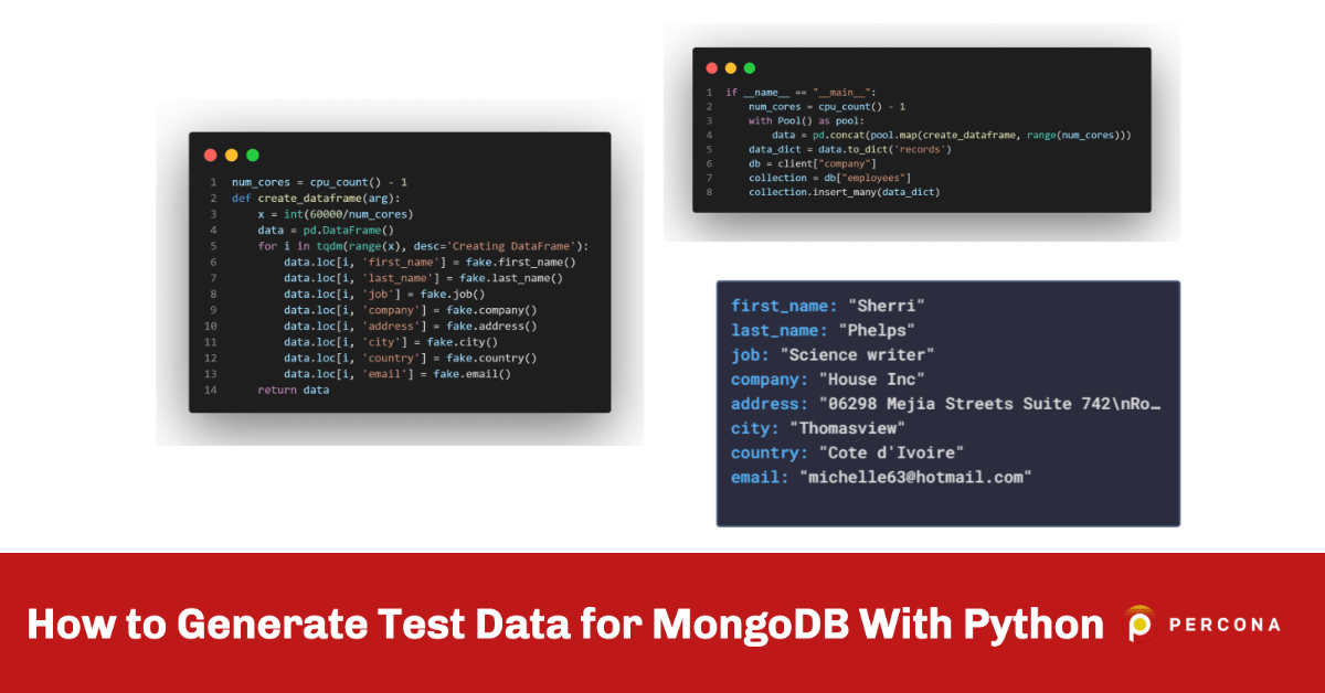 How to Generate Test Data for MongoDB With Python - Percona