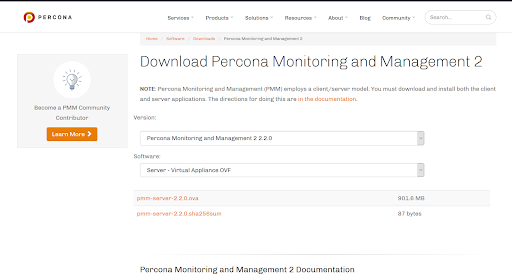 download percona monitoring and management