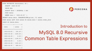 MySQL 8.0 Recursive Common Table Expressions