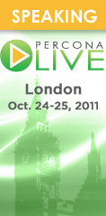Percona Live MySQL Conference, London, Oct 24th and 25th, 2011