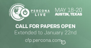 Percona Live 2020 Call for Papers extension