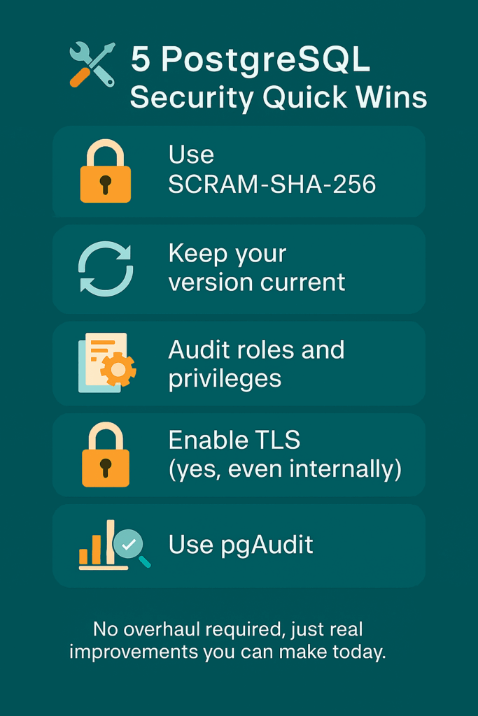 PostgreSQL Security Quick Fixes