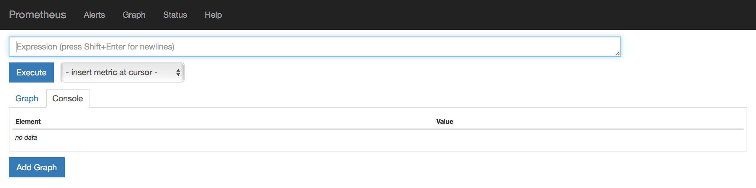 Prometheus web interface