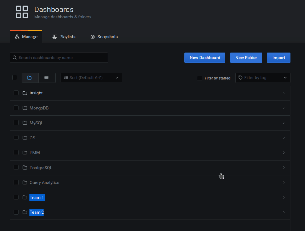 percona monitoring and management dashboard