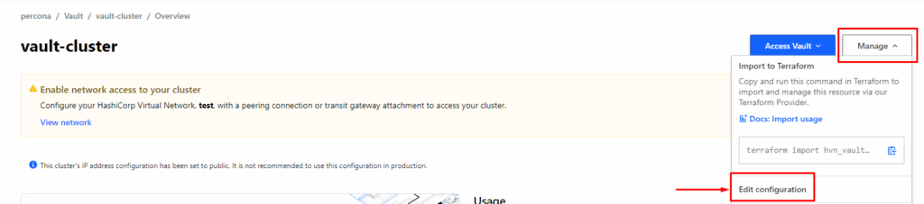 vault cluster