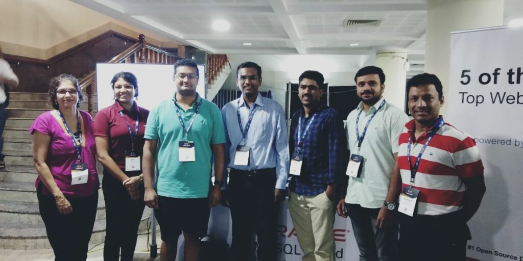 Colin at Rootconf with Oracle