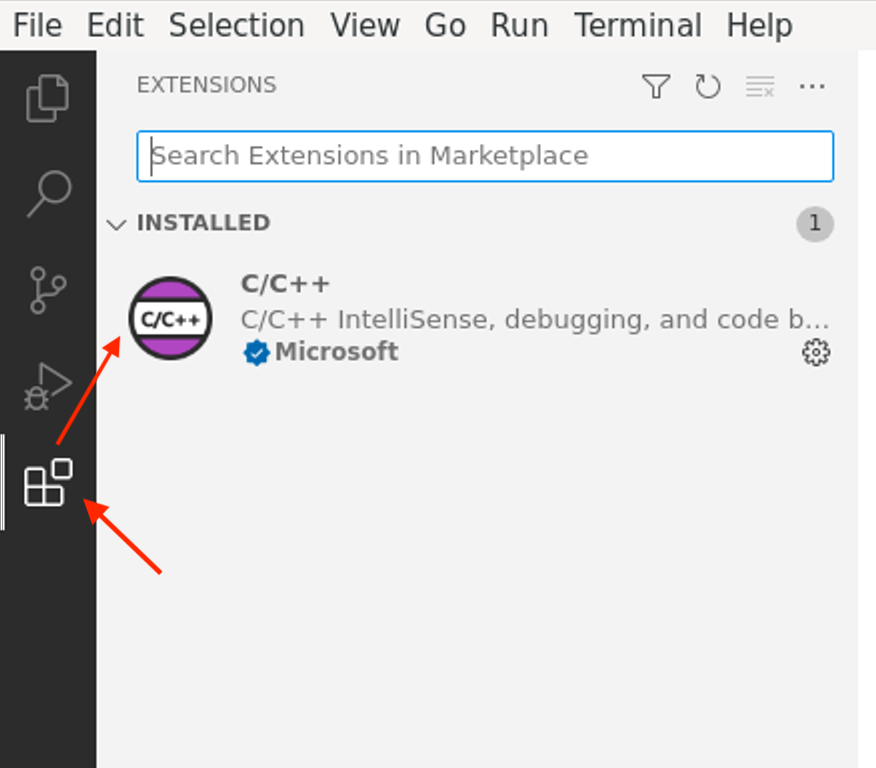 install c/c++ extension