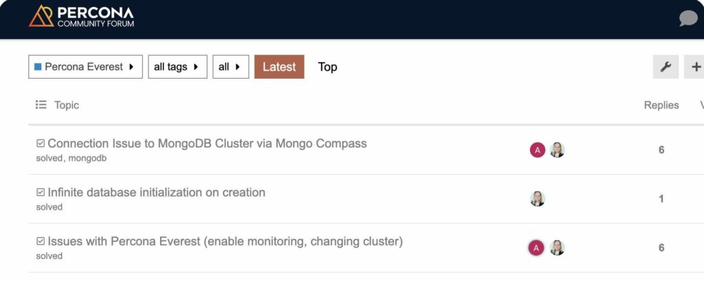 Percona Everest Forum