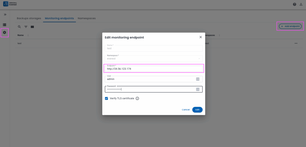 Percona Everest - Enable Monitoring
